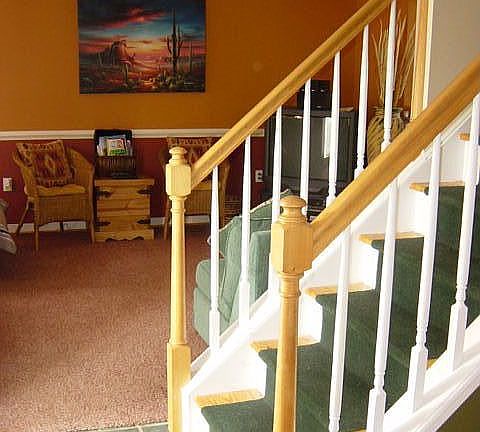 living room/stairs from dining room