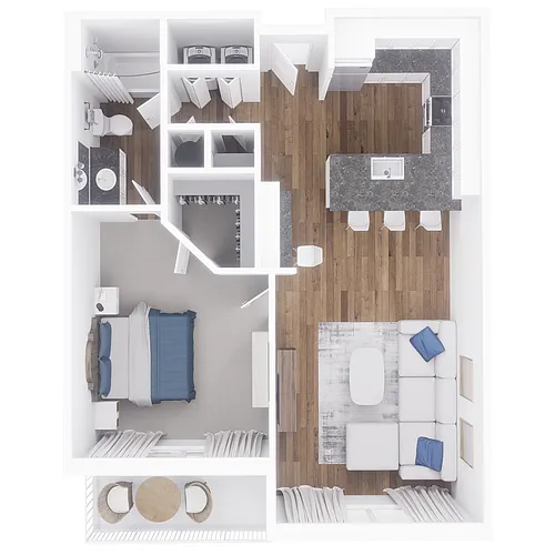 Floor plan 1x1 785 sqft