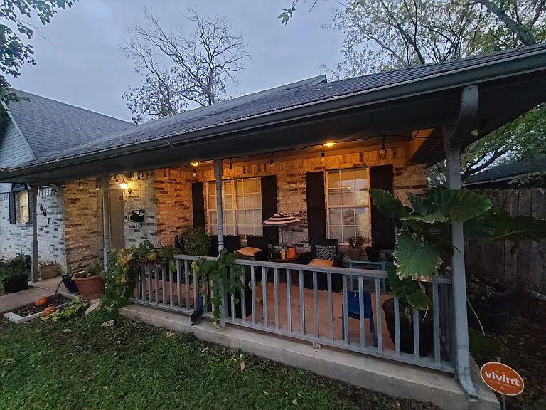 Spacious front porch
