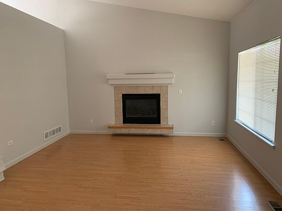 Entry way and fireplace room.