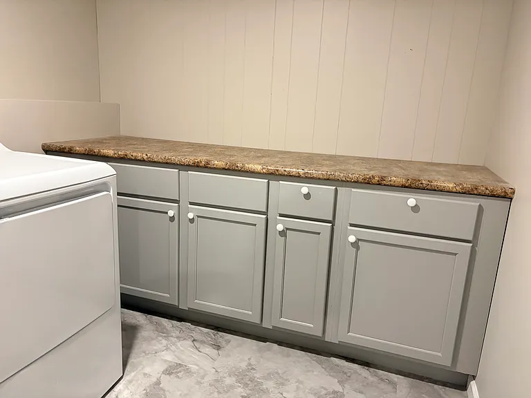 Folding area with lots of storage.