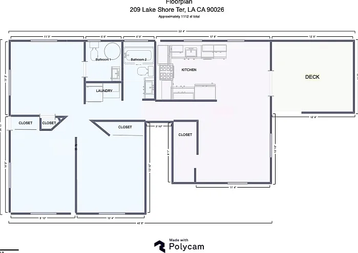 floor plan w/ approximate measurements