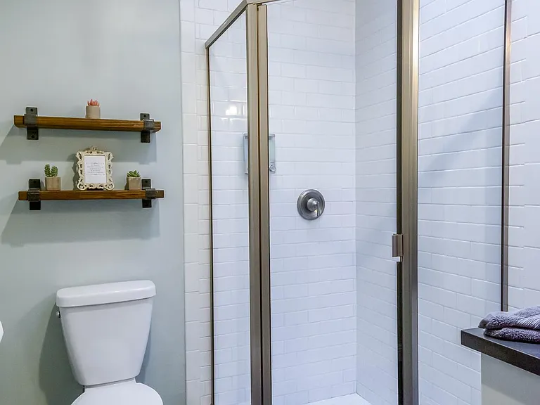 Full bathroom with rain shower