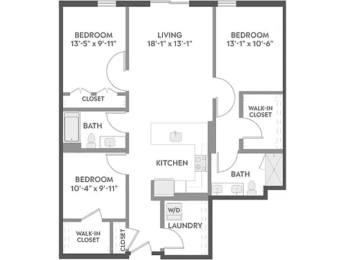Floor plan D3c