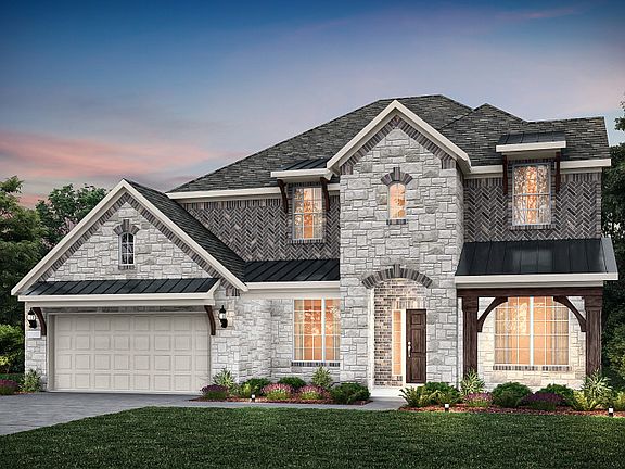 The Lawson, a two-story home with 2-Car Garage, shown with Home Exterior F