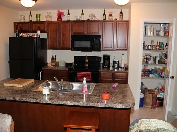 Kitchen open to living room