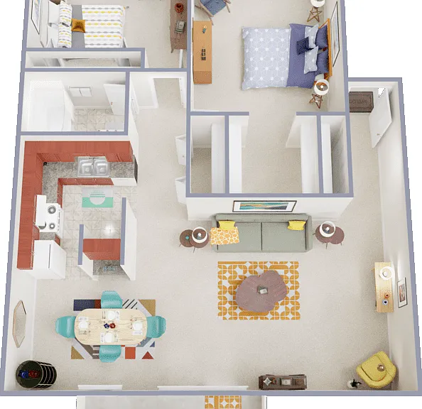 The Keuka w/Balcony Floorplan Diagram