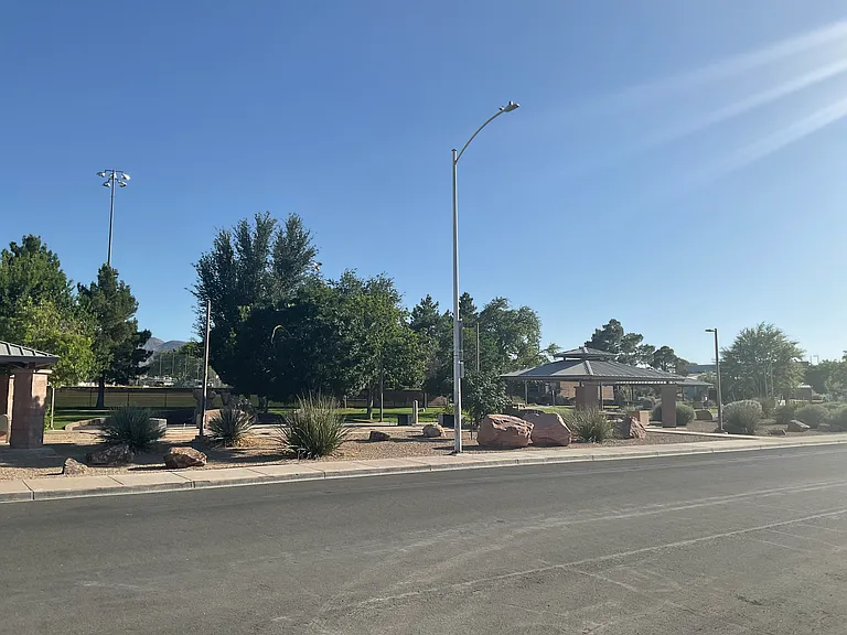 Park on the way to recreation center pool