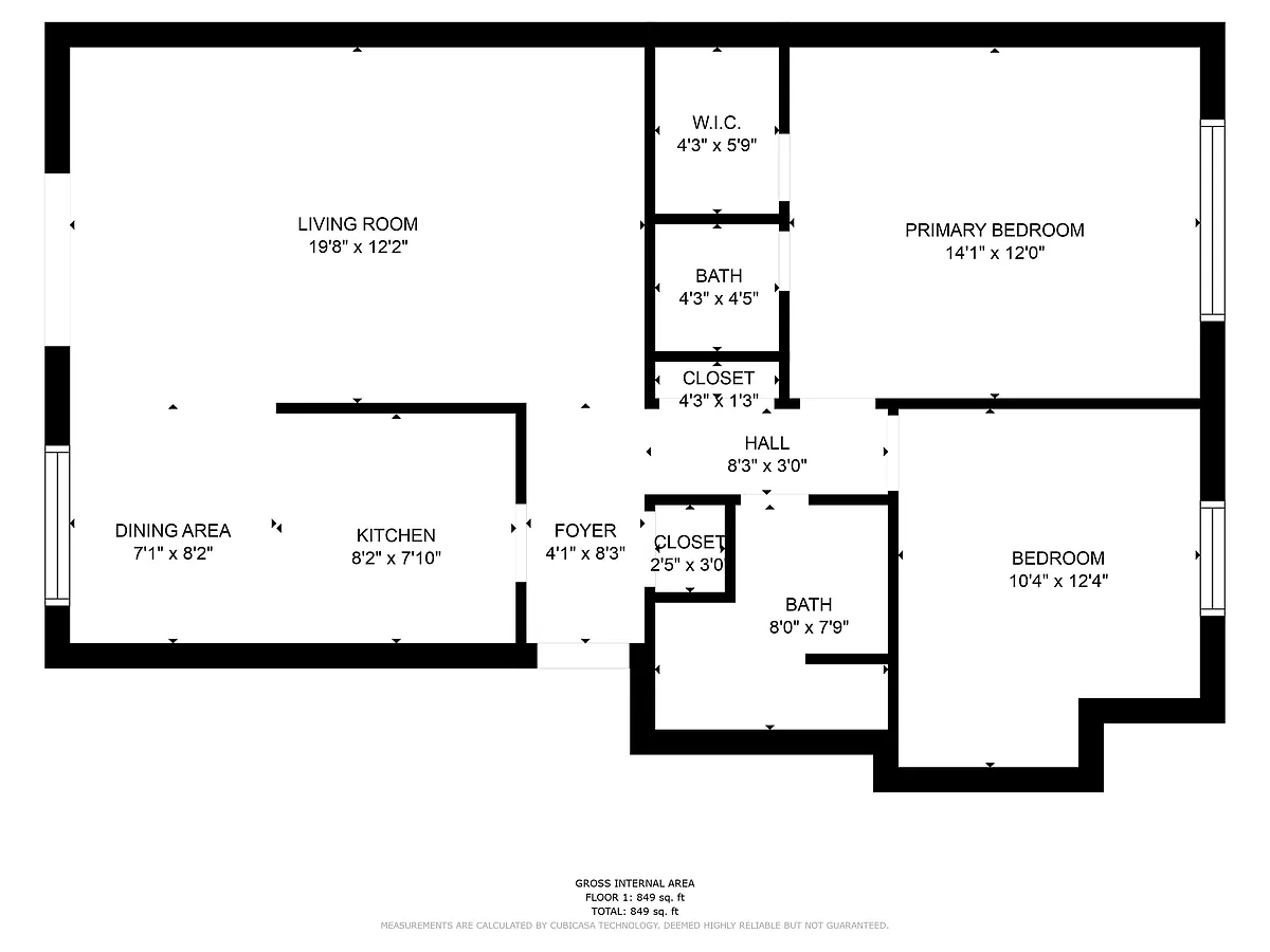 Floor plan Two Bedroom