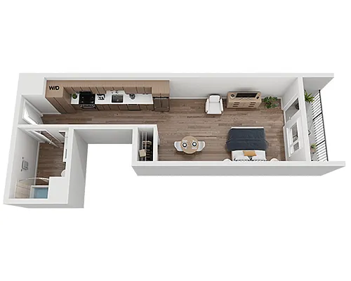 Floor plan Studio E1B