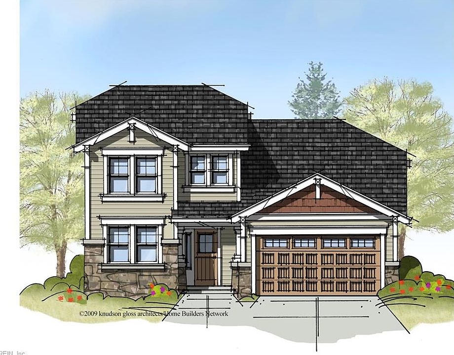 Rendering of similiar home. This home will be built as a side load garage