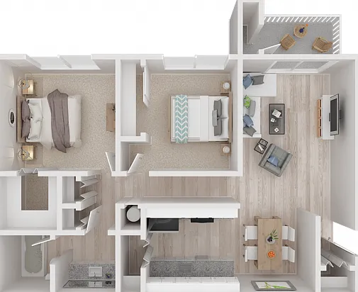 2 Bedroom - 1 Bathroom Apartment 2 Bedroom - 1 Bathroom Apartment