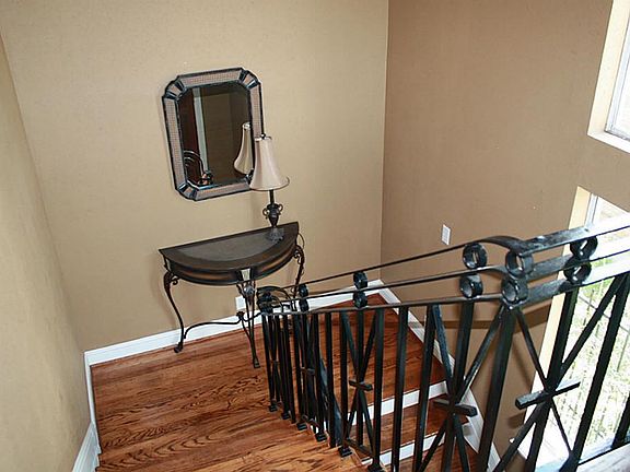   Front entry stairwell that leads between the 2 units.