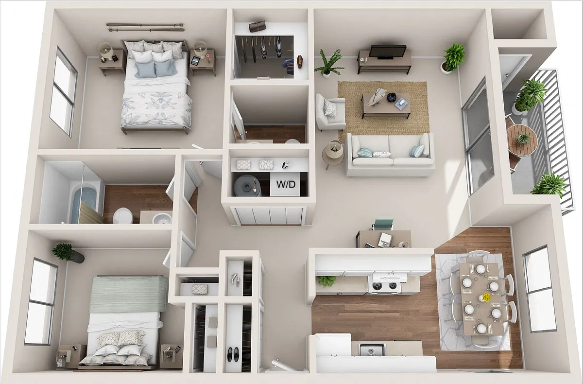 Floor plan 2x1.5 Cottage