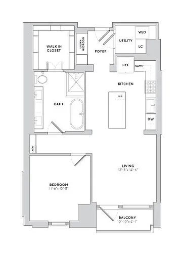 Floor plan A2 1X1