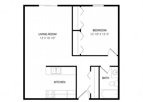 Floor plan One bedroom