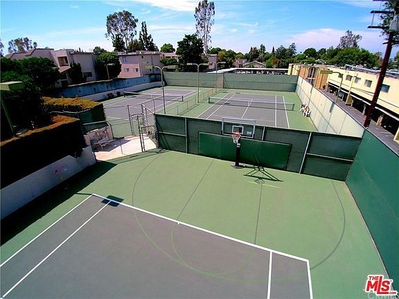 3 tennis courts and basketball court