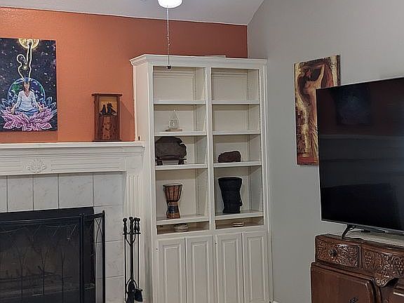 Built in bookshelves