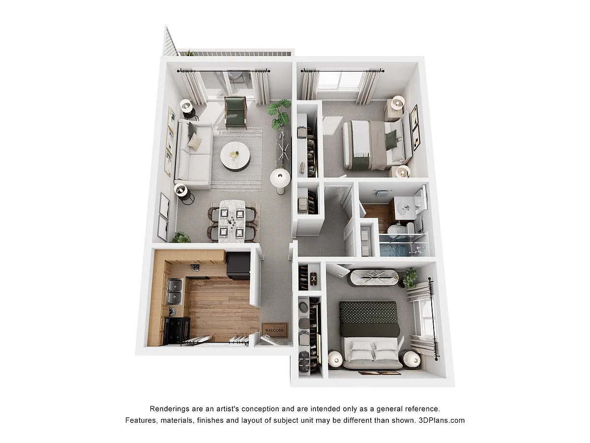 Floor plan Two Bedroom