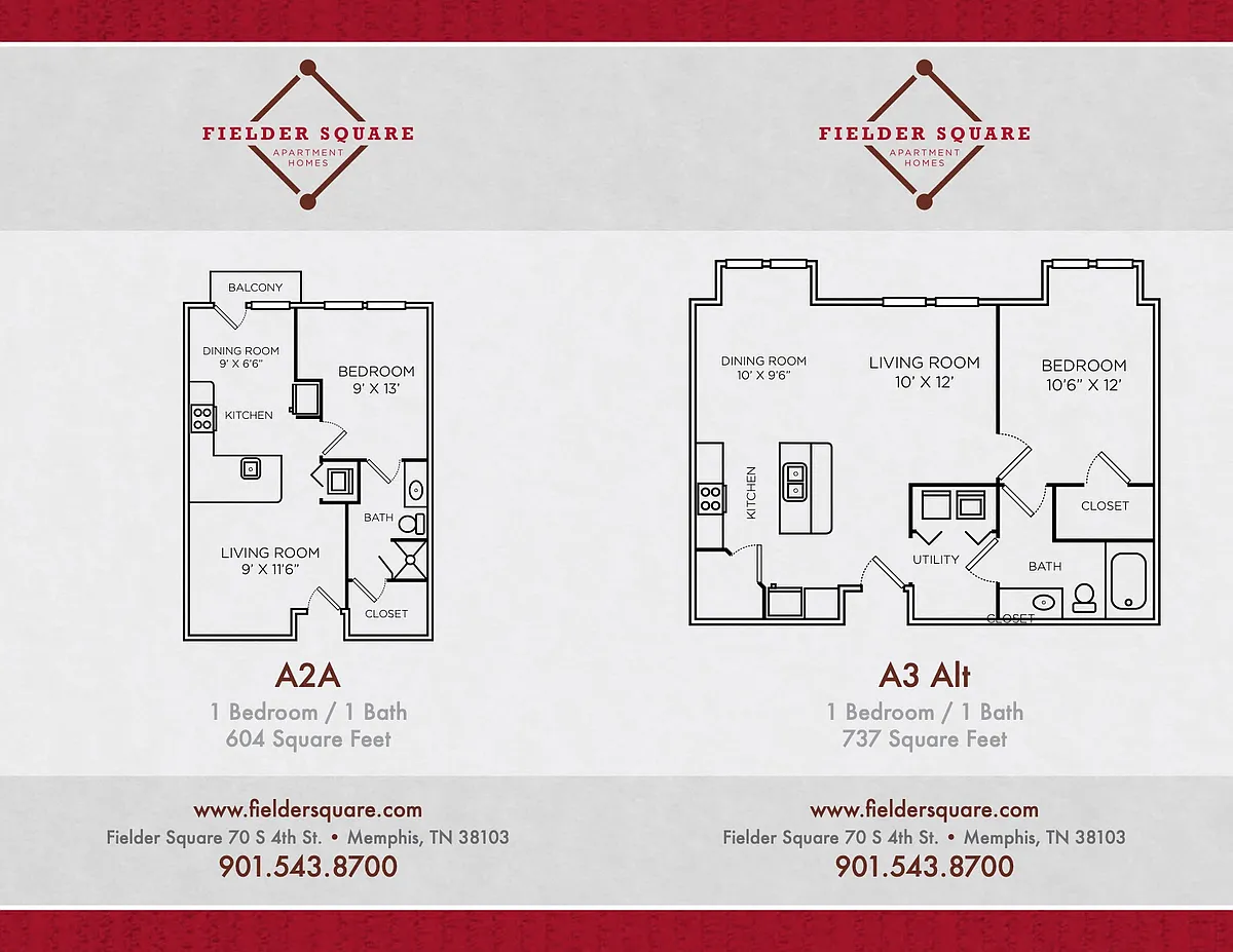 Floor plan A2 One Bedroom