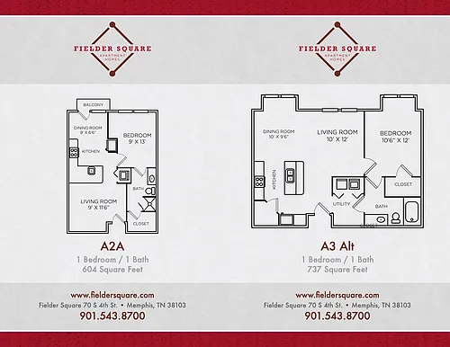 Floor plan A2 One Bedroom