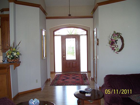 Foyer, hard wood floors