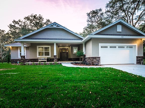 Columns and stone accents