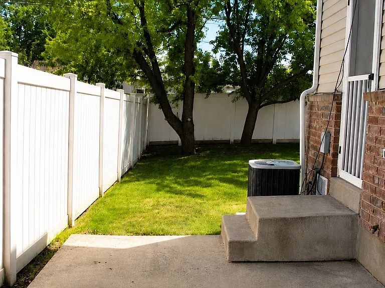 Private backyard patio
