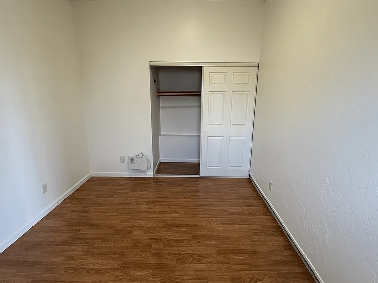 Bedroom with large closet