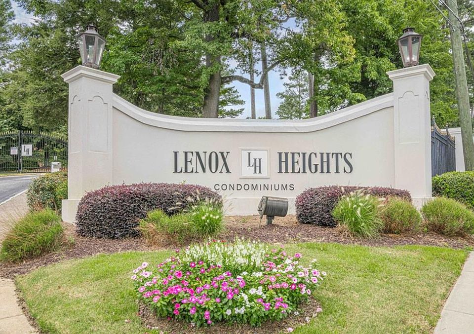 Community sign with a lawn