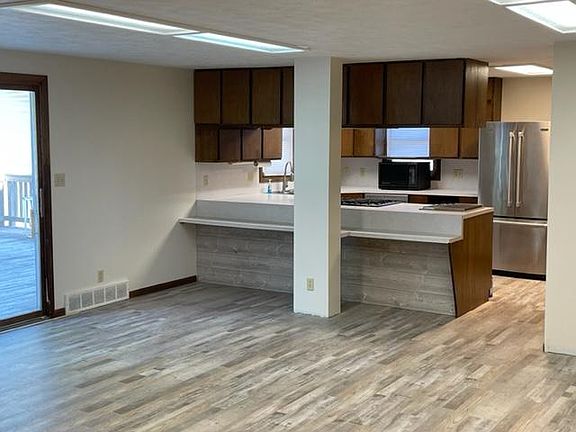 Kitchen with 20' x 22' deck outside
