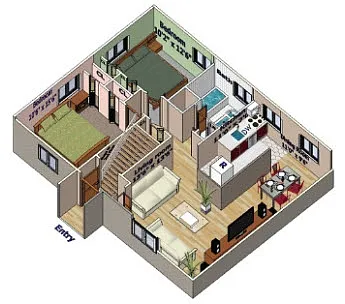 Floor plan 2 Bedroom