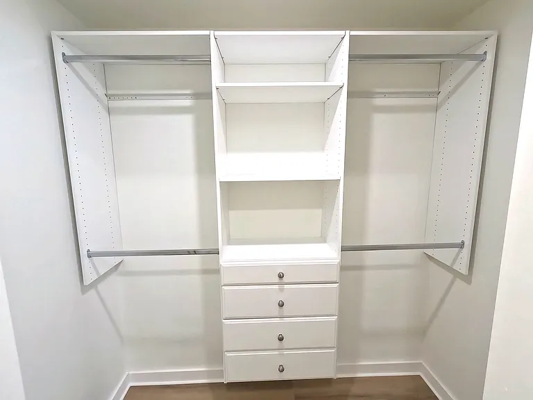 Walk-in Closet with included Drawers and Shelving
