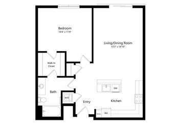 A15 - 1x1 - 869 sq.ft. (Juliet)