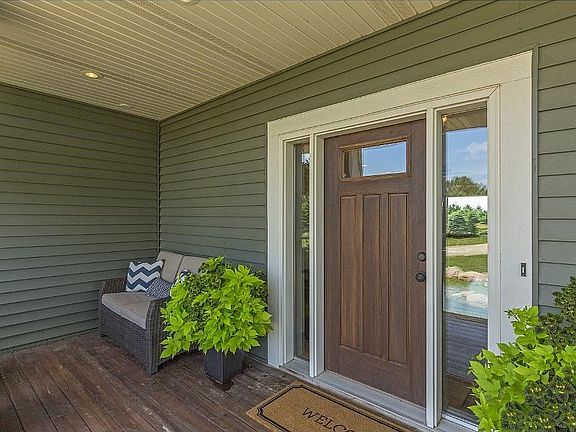 Custom covered front porch!