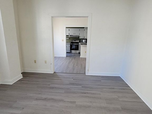 View from living room to kitchen