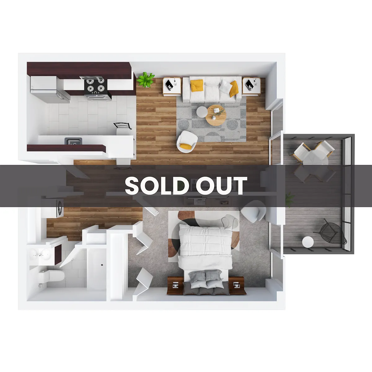Floor plan 1BR/1BA - A