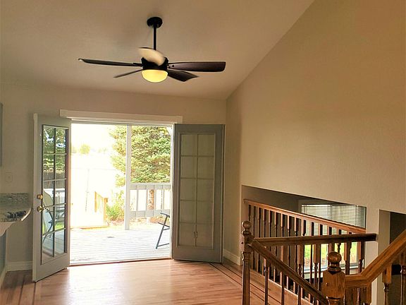Dining room and French doors to back patio and yard.