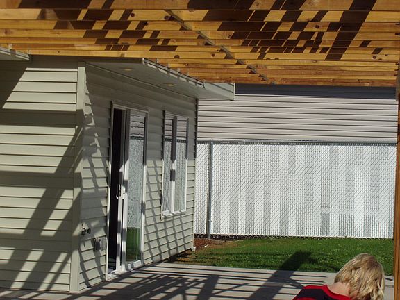 Outside porch with pergola