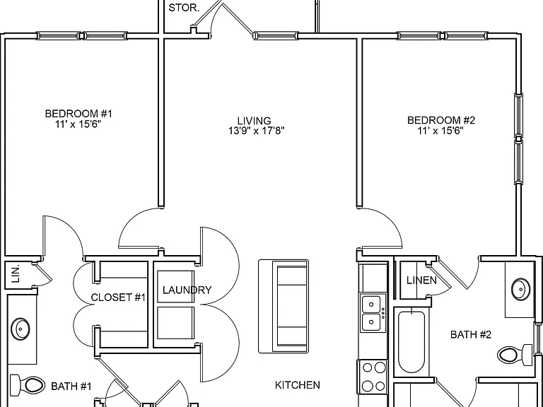 Capital Place at Southwood - Capital Place I - Corner - Alt - 2 Beds - 2 Baths - 1191 Sq. ft.