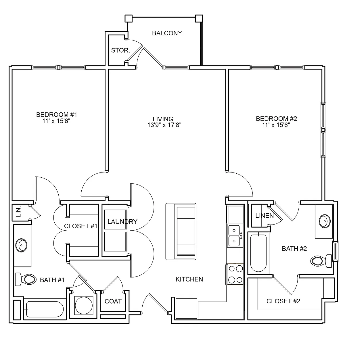 Floor plan Capital Place I - Corner - Alt