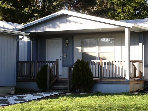 Close up view of home