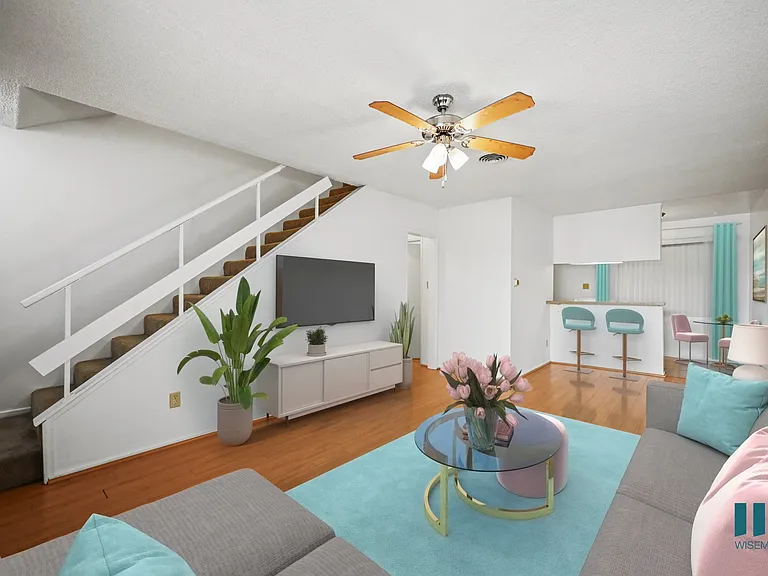 Living and Dining Room Space with Vinyl Flooring