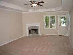 Family room with fireplace