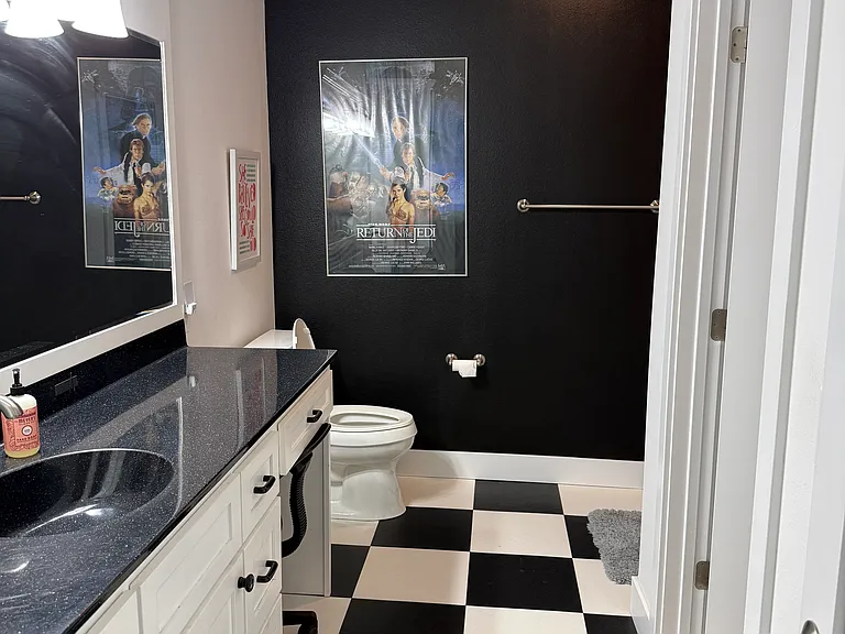 Attached guest bath downstairs