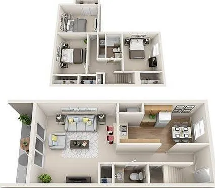 3 Bedroom | 1.5 Bath | 1250 SF 3 Bedroom | 1.5 Bath | 1250 SF