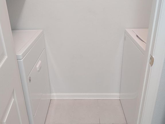 New washer and dryer inside unit