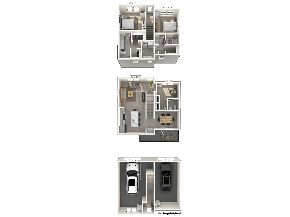 Floor plan TH 2x2 1420 SF