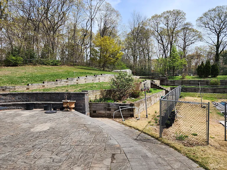 Backyard Patio with view of Tennis Court