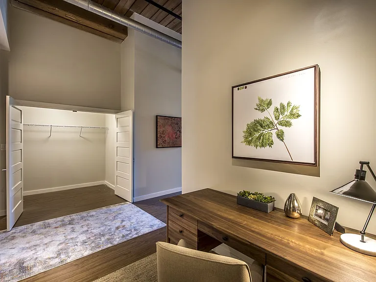 Hallway With Walk In Closet